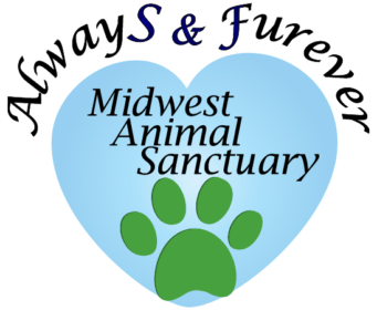 A logo for the midwest animal sanctuary