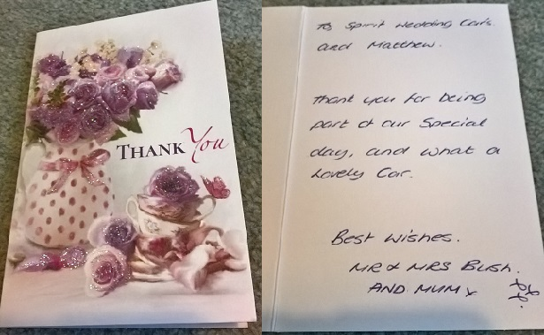 Wedding Car Hire Bristol & Somerset, Customer Review