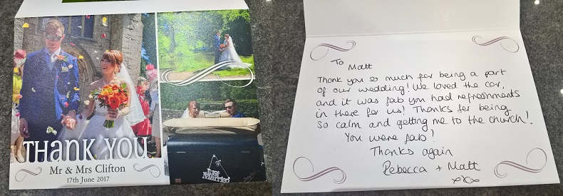 Wedding Car Hire Bristol & Somerset, Customer Review