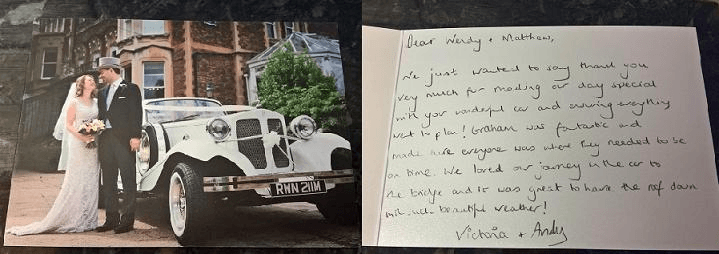 Wedding Car Hire Bristol & Somerset, Customer Review