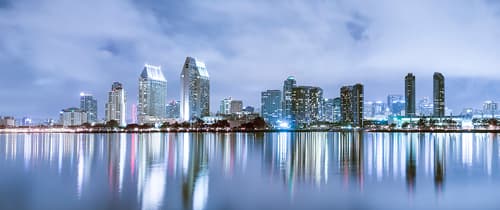San Diego bay skyline