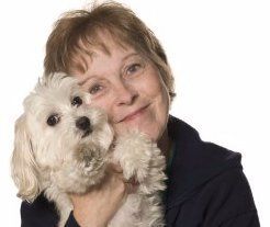 owner with Maltipoo dog