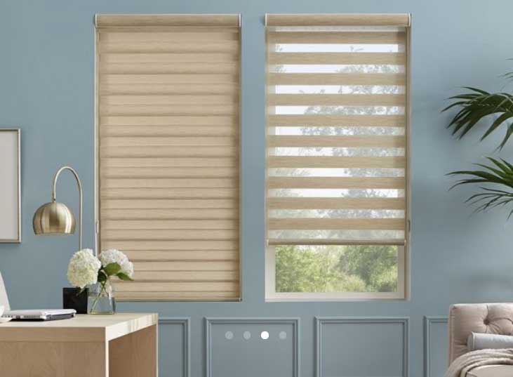 Wooden Window Roller With Dual Shades — Belgrade, MT — Blind Guy of Butte