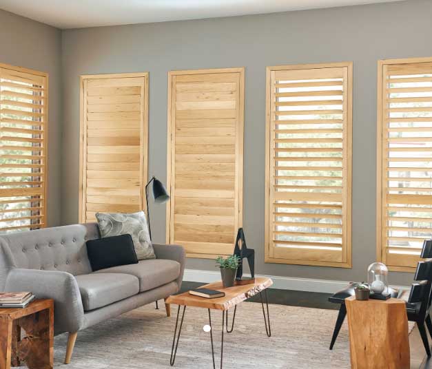 Furniture With Wooden Shutter Inside The House — Belgrade, MT — Blind Guy of Butte