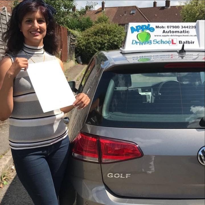 Apple Driving School - Bristol - female passed driving test