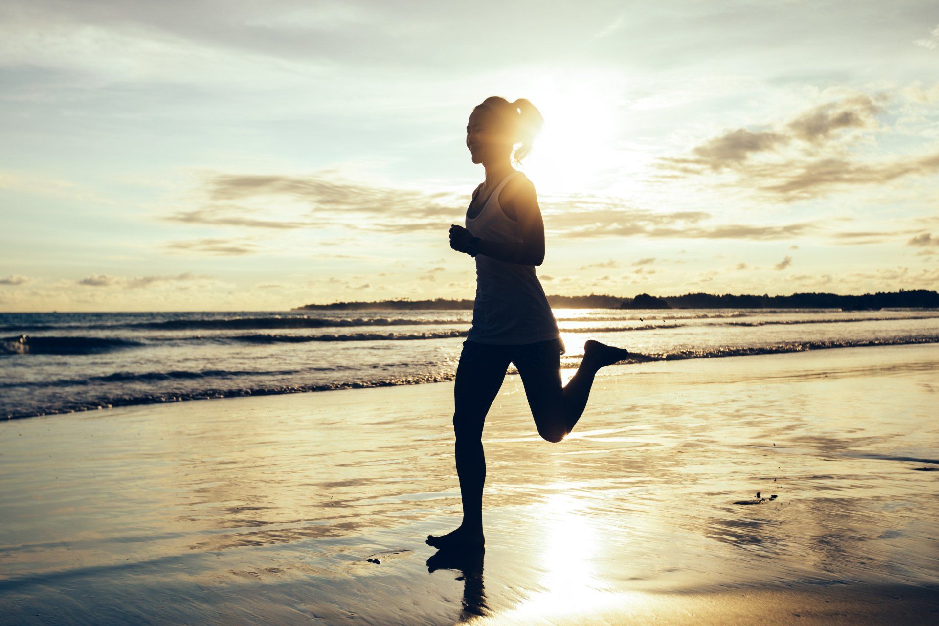 Beach jogging