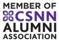 Member of CSNN Alumni Association, black text, purple logo.