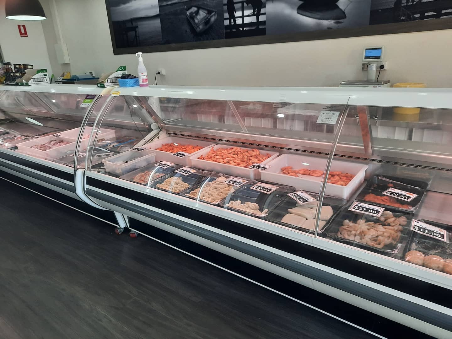 A store with all types of sea food at one place