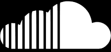 A white cloud with stripes on it on a black background.