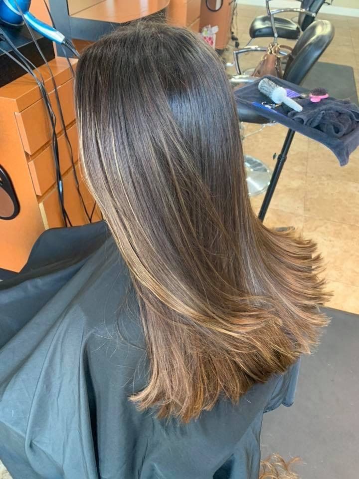 brunette hair coloring