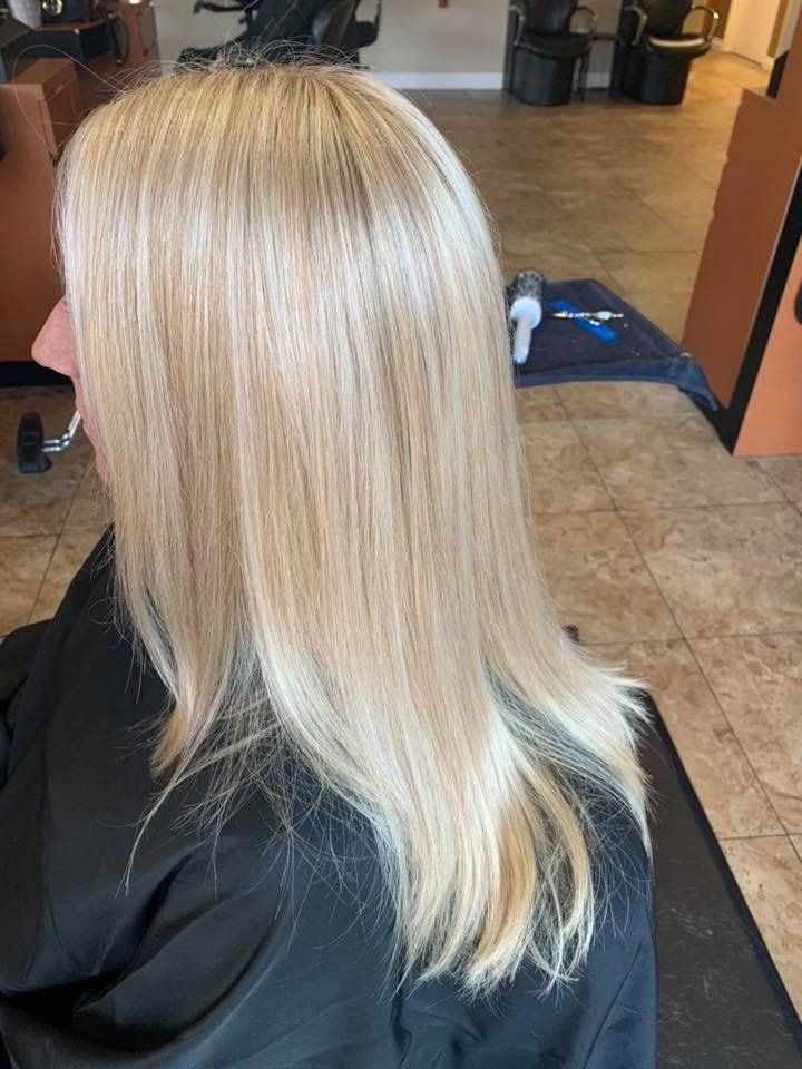 beautiful blonde hair styling results