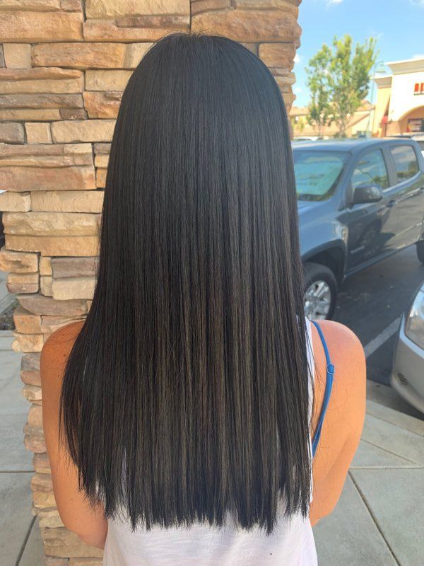 gorgeous dark brunette hair