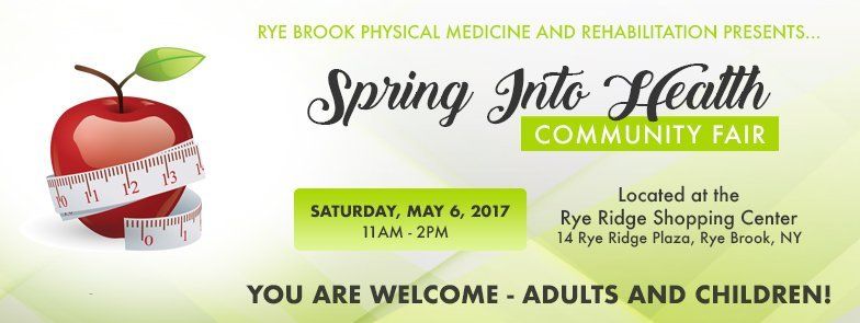 An advertisement for a spring into health community fair