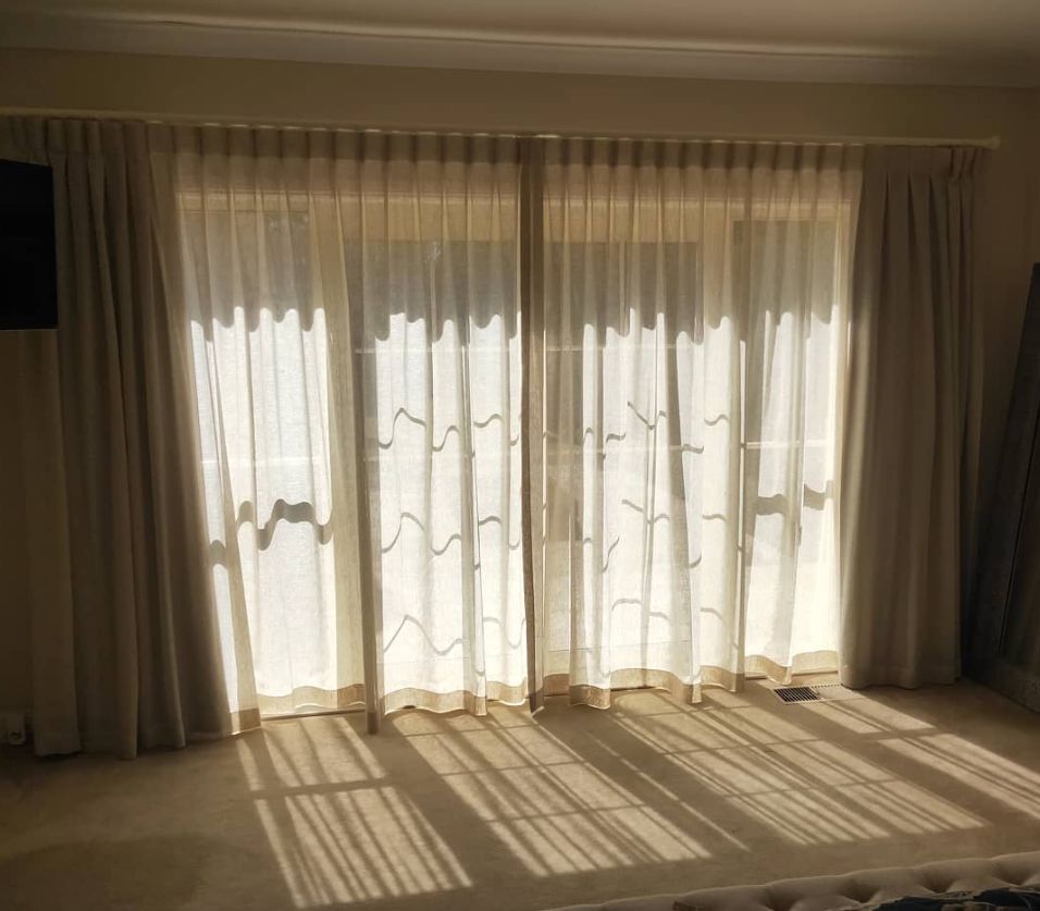 Sunlight and shadow of window - Curtains in Welby, NSW