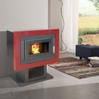 impianto di riscaldamento con stufa a pellet