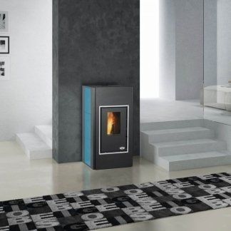 impianto di riscaldamento con stufa a pellet