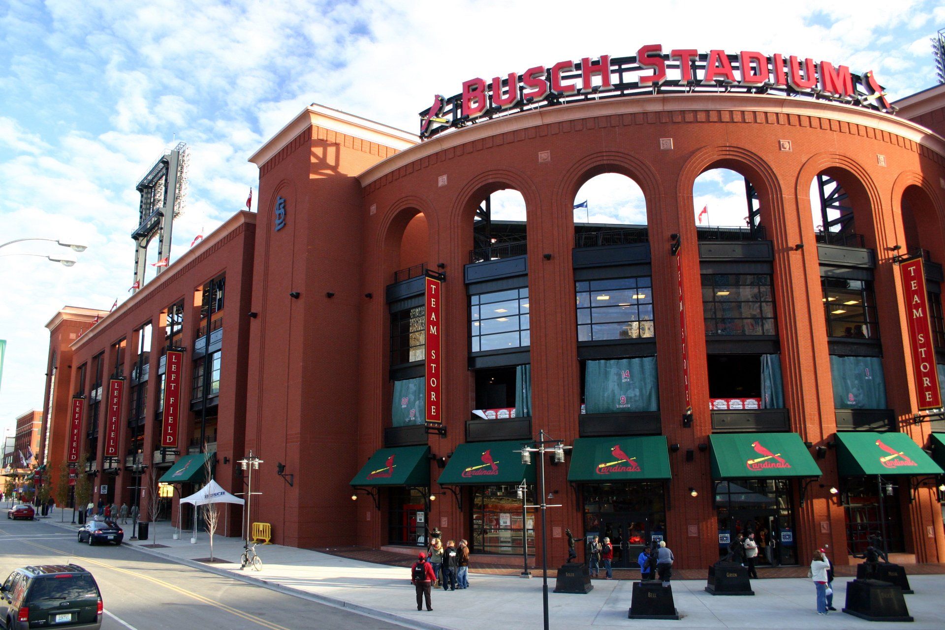 Exterior of Busch Stadium in St. Louis