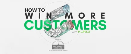 A logo for a company called how to win more customers