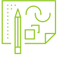 An icon of a pencil and a piece of paper.