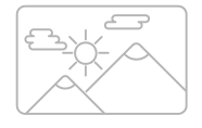 A line drawing of a mountain with a sun and clouds in the sky.