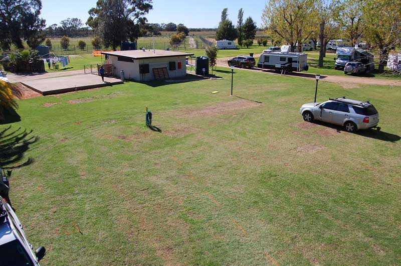 open field at caravan park in curlwaa