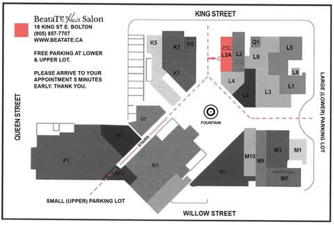 Royal Courtyards (Lower Level) Map BeataTe Hair Salon