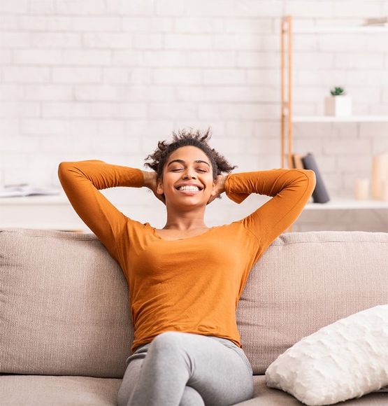 Woman Relaxing at Sofa — Wadsworth, OH — Christine N Andrews LISW-S Woman Relaxing at Sofa — Wadsworth, OH — Christine N Andrews LISW-S