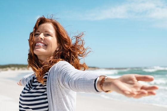 Happy Woman at the Beach — Wadsworth, OH — Christine N Andrews LISW-S Happy Woman at the Beach — Wadsworth, OH — Christine N Andrews LISW-S