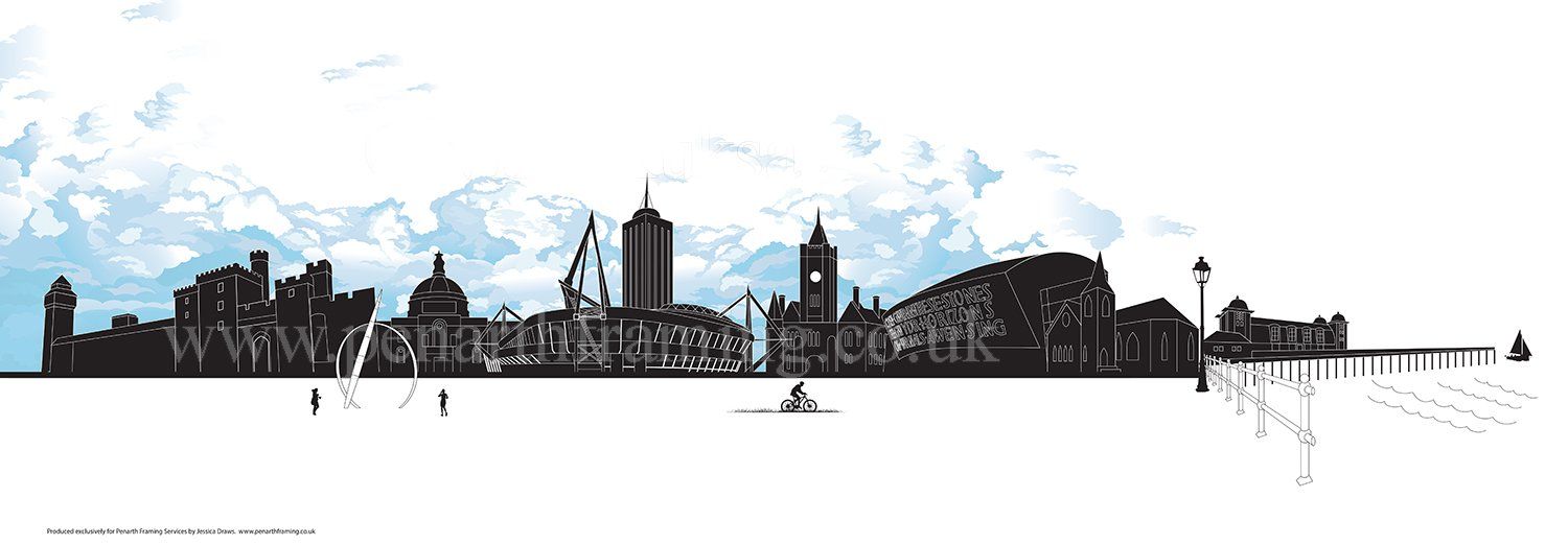 Cardiff Penarth Silhouette