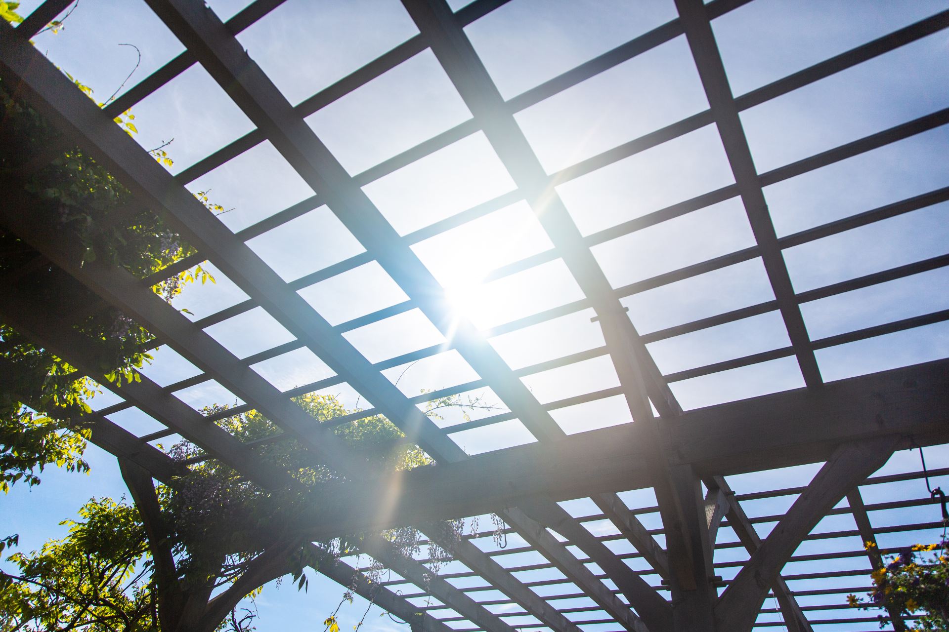 pergola a tetto piano