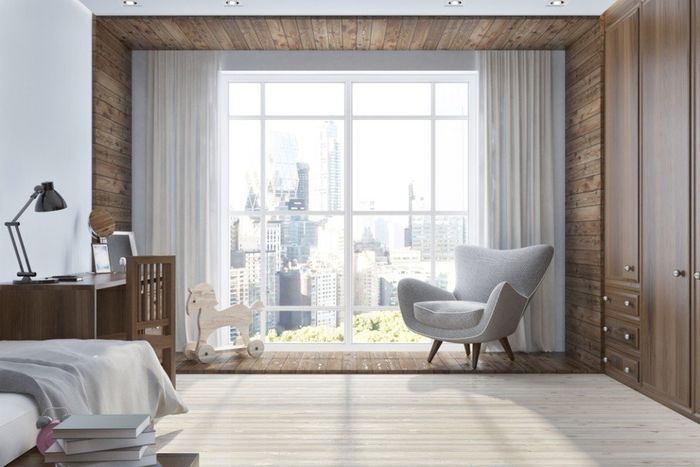ambiente moderno con ampia finestra