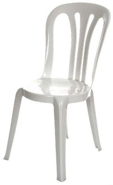 White Plastic Chair white plastic bistro chair