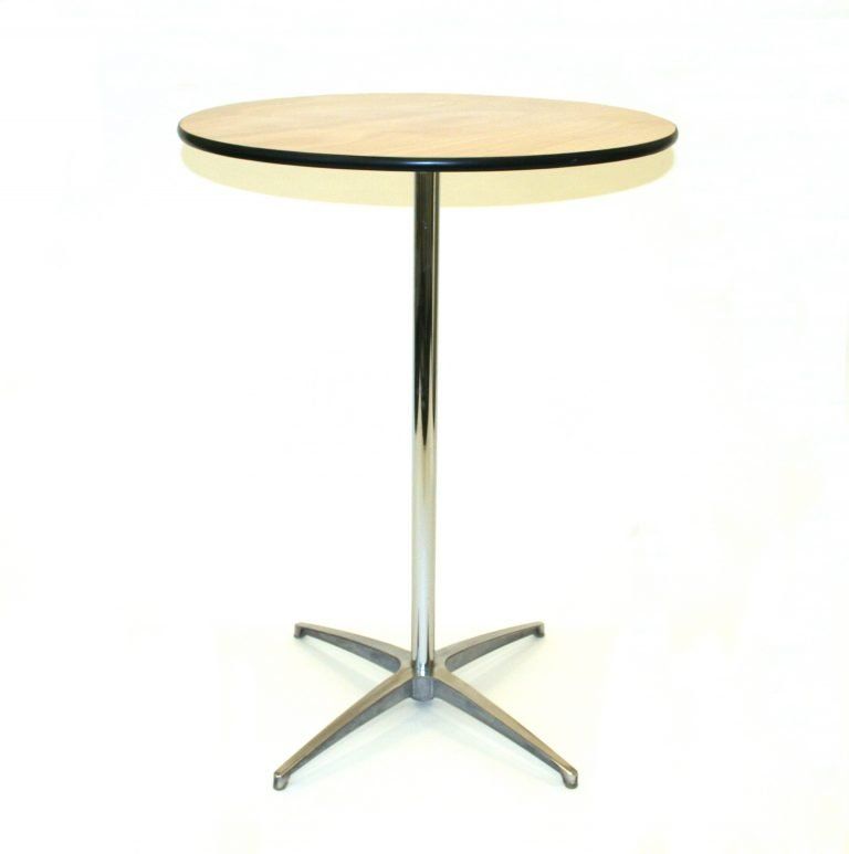 2.5ft Poseur Table wooden top poseur table