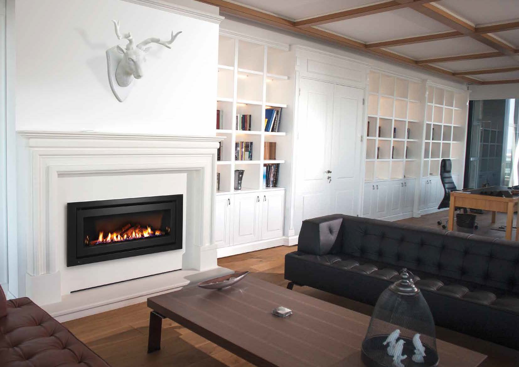 Gas fireplace in the living room
