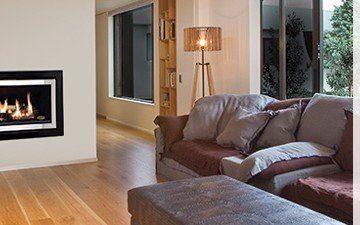 Gas fireplace in the living room