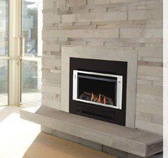 Compact gas fireplace for home