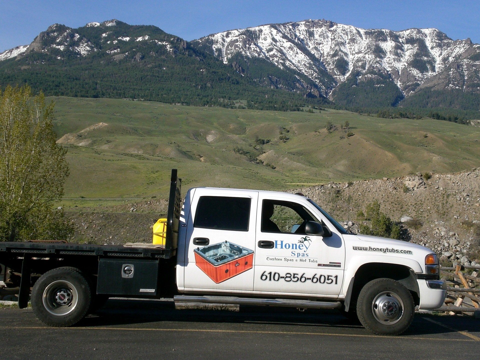 White work truck with 