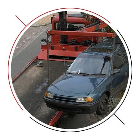 car being towed