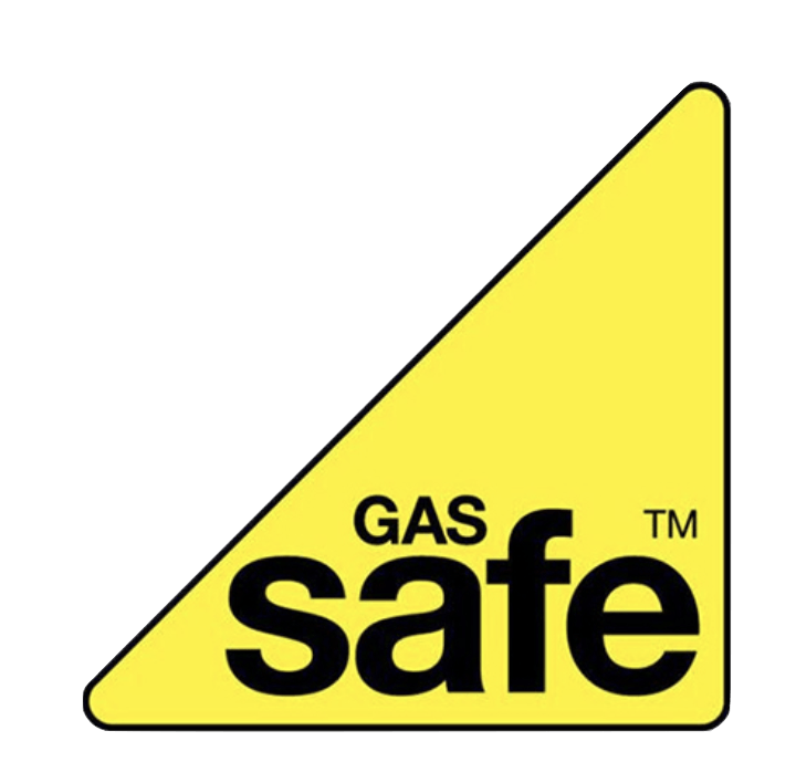 A yellow sign that says gas safe tm on it