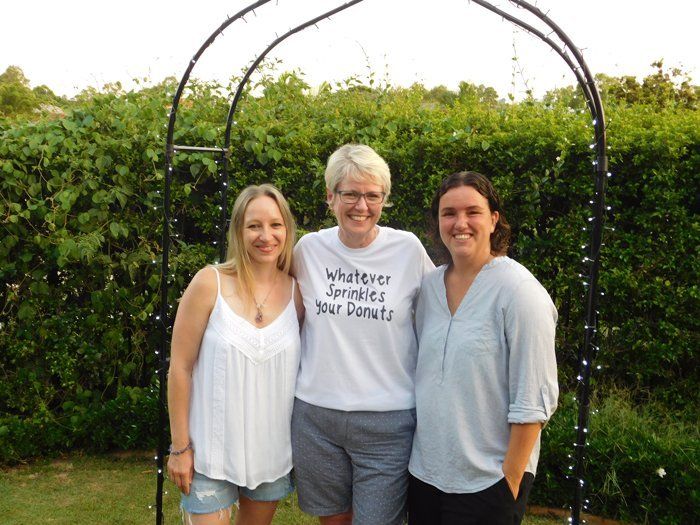 three woman