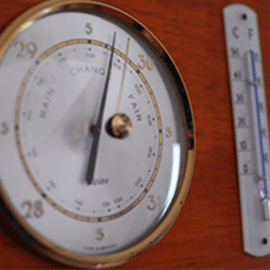 Round and stick type barometer