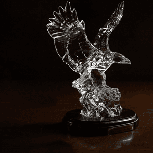 Crystal eagle statue