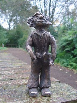 beeld clown brons John Gigengack