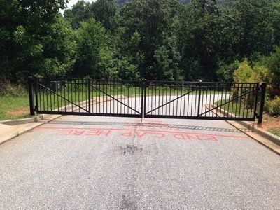 Double Driveway Aluminum Fence Gate — Greenville, SC — Pioneer Fence in Greenville