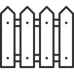 White picket fence icon.