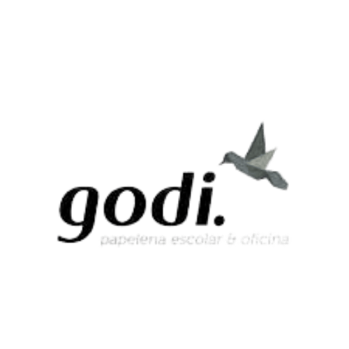 Un logotipo para una empresa llamada Godin con un pájaro en él.