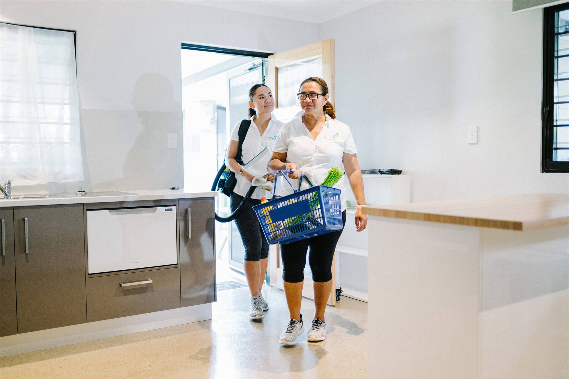 Cleaners Arriving At House To Clean — Attention to Detail Cleaning Services & Deck Coating Darwin in Casuarina, NT