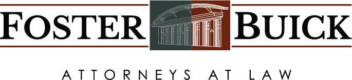The logo for foster and buick attorneys at law