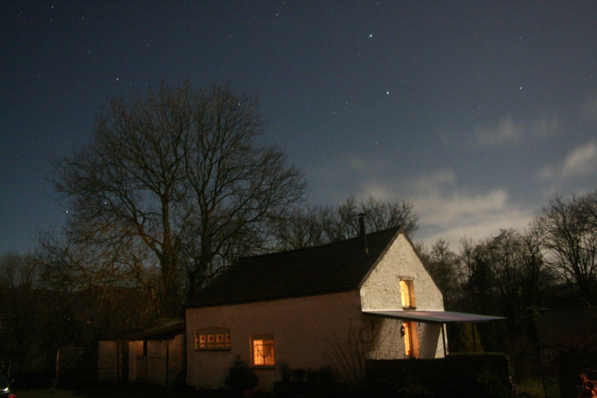 Holiday cottage star gazing