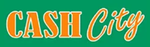 Orange “CASH City” text logo on a green background with a small city skyline graphic